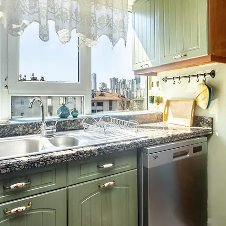 Comfy Flat With Balcony In Atasehir Apartment